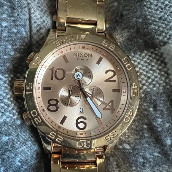 Nixon | Accessories | Rose Gold Nixon 53 Needs A New Battery 